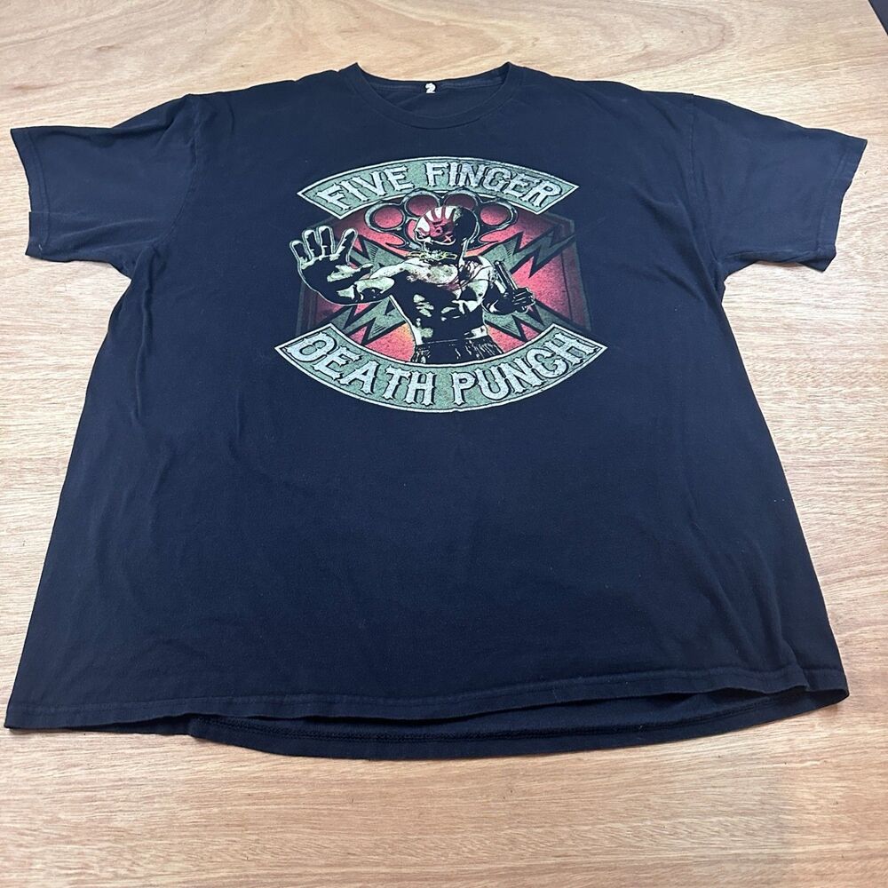 Five Finger Death Punch Men's 2019 Tour Band T Shirt Black Graphic Tee 2XL